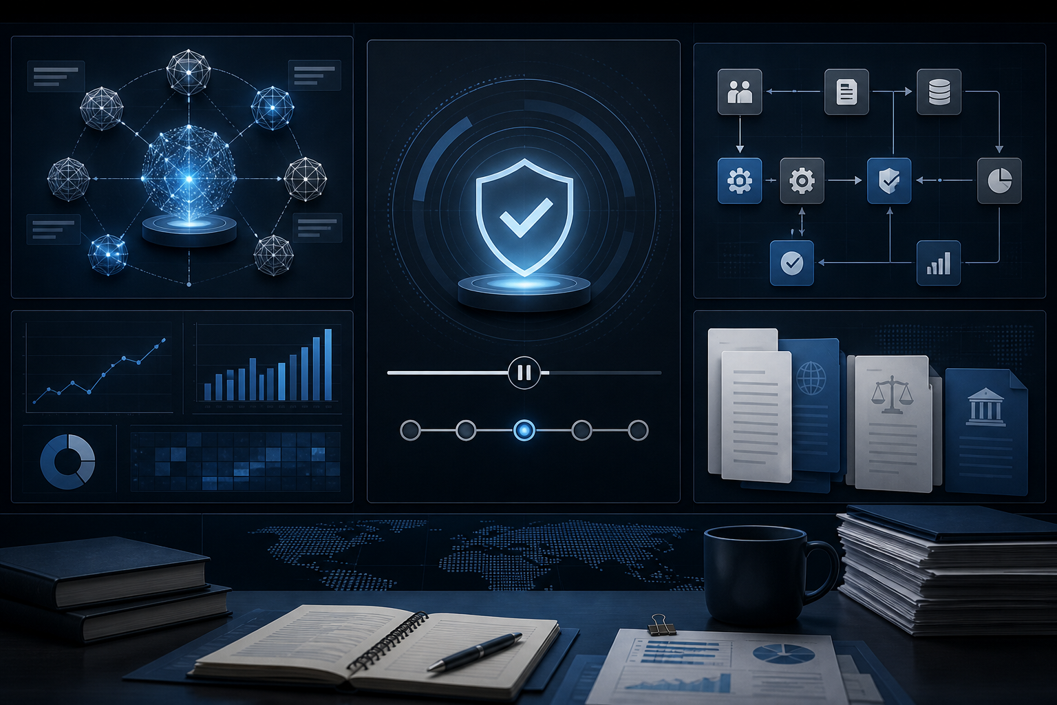 AI news briefing dashboard showing no verified developments in models, regulation, and enterprise AI
